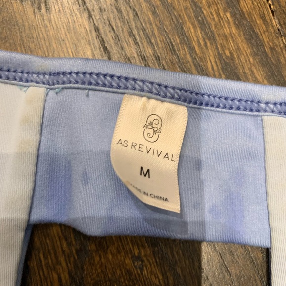 AS REVIVAL ALTAR’D STATE Blue Tie Die Abstract Sports Bra Athletic Medium - Picture 5 of 8